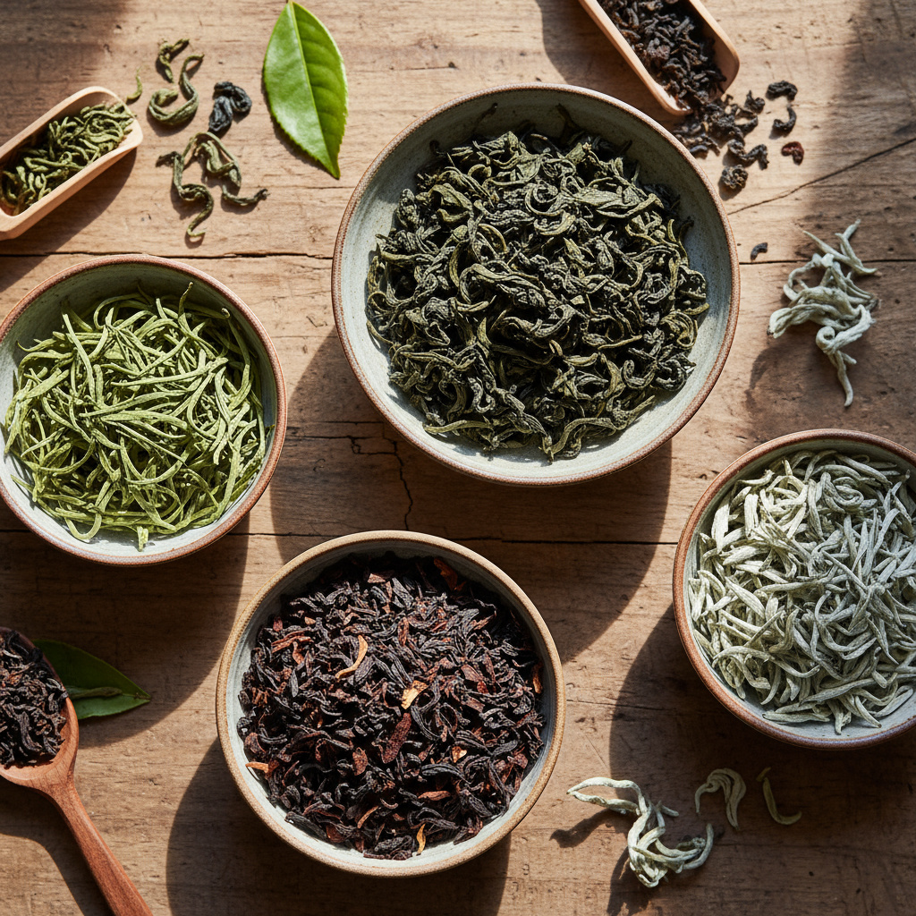 Selección de tés de hoja suelta